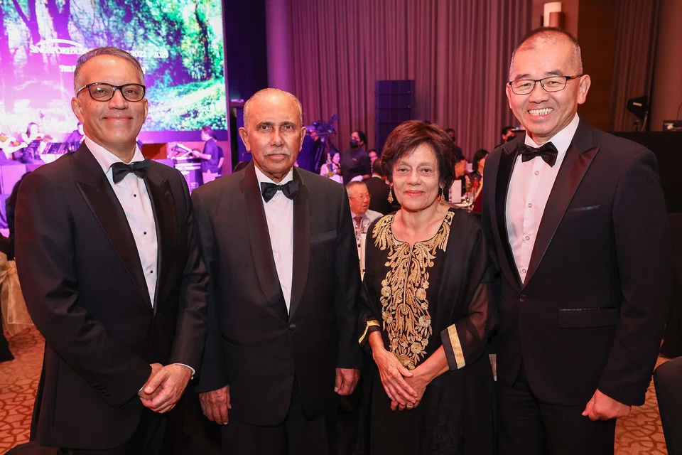From left: Vipul Chawla, group CEO, NTUC FairPrice Co-operative;  S Chandra Das, managing director, NUR Investment & Trading, Mrs Chandra Das; and  Tng Ah Yiam, chief procurement officer, NTUC FairPrice Co-operative.
