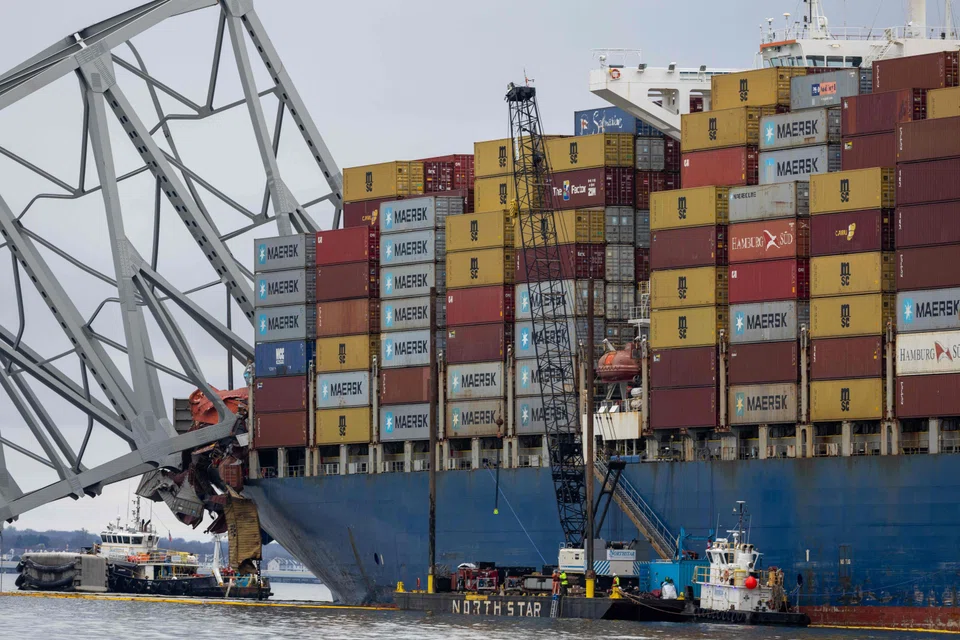 Wreckage from the collapsed Francis Scott Key Bridge resting on the cargo ship Dali in Baltimore, Maryland. The global supply chain impact of the bridge disaster may be limited, but this was, nevertheless, a catastrophic event. 