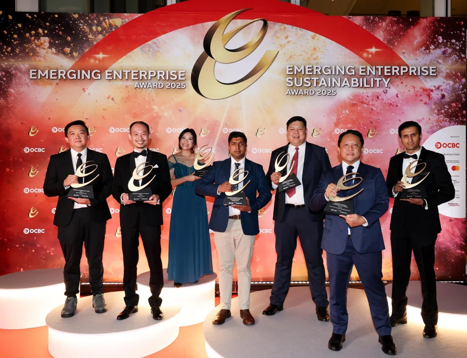The seven winners of the 2025 Emerging Enterprise Awards, which is in its 18th edition in 2025. 