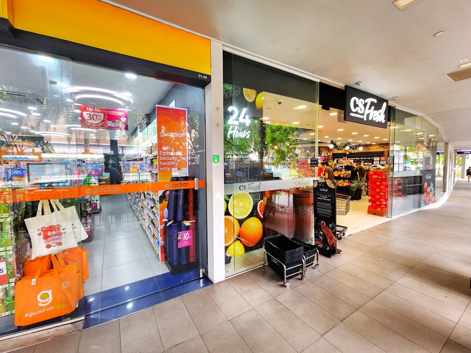 DFI will enter into a long leaseback arrangement for the 10,624 sq ft space at Siglap V, allowing CS Fresh and Guardian to continue operating there.