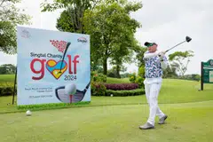 Singtel group CEO Yuen Kuan Moon at the golf fundraiser. He notes that the fund has enabled students with special needs to secure internships and employment.