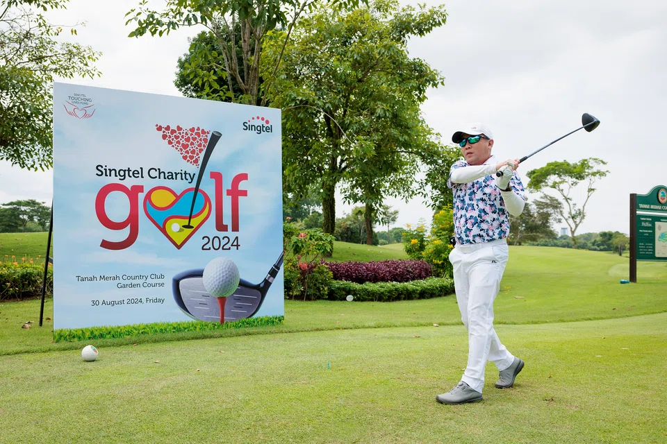 Singtel group CEO Yuen Kuan Moon at the golf fundraiser. He notes that the fund has enabled students with special needs to secure internships and employment.
