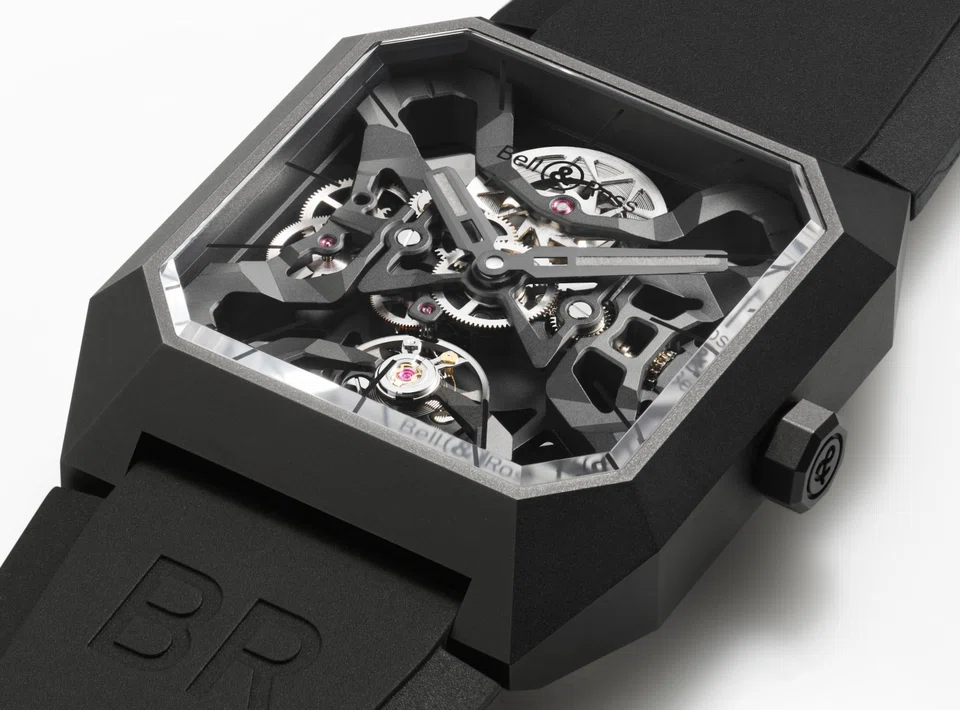 Coming in a limited-edition release of just 500 pieces going at S$18,800 apiece, the BR 03 Cyber Ceramic is inspired by a stealth aircraft.