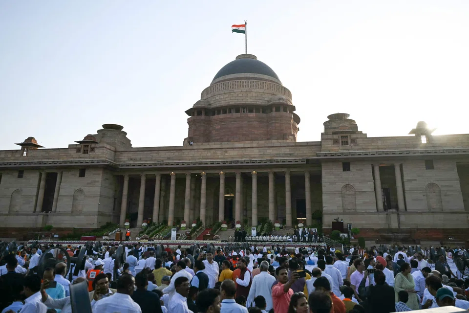 President Droupadi Murmu administered the oath of office to Modi at a grand ceremony at the Rashtrapati Bhavan, the president’s palace in New Delhi, attended by thousands of dignitaries, including the leaders of seven regional countries, Bollywood stars and industrialists.