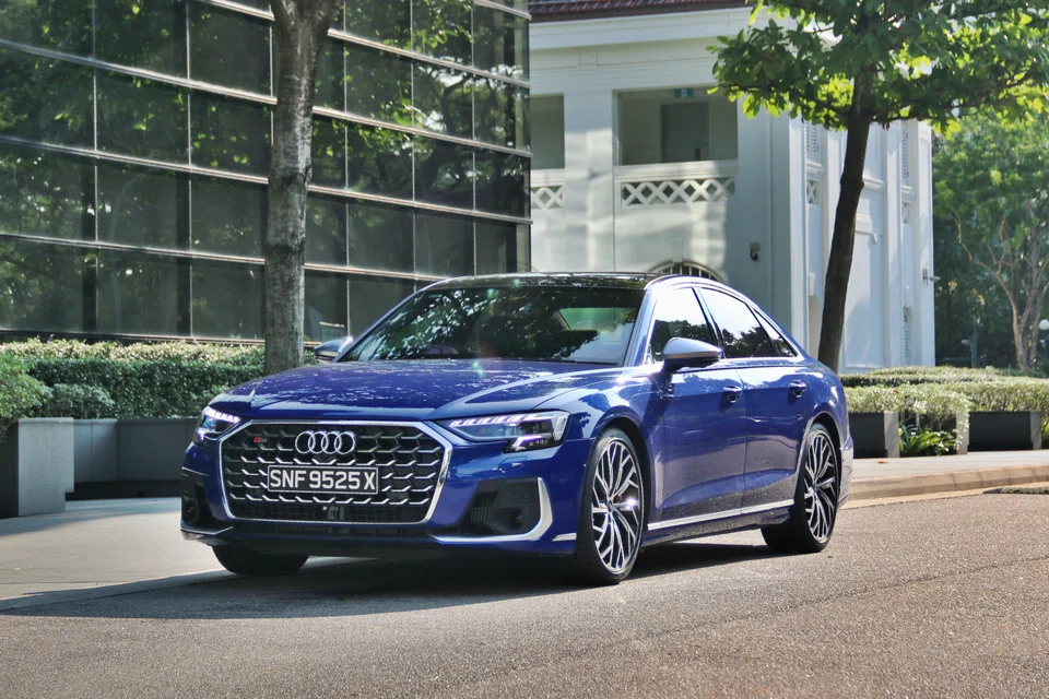 The latest Audi S8 has a flashy new grille and redesigned bumpers.