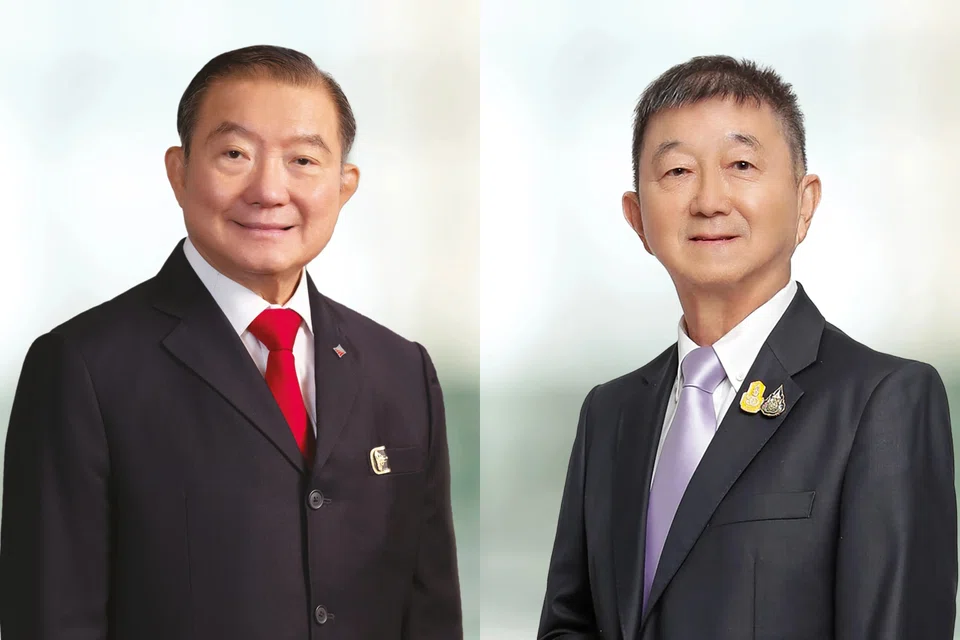Charoen Sirivadhanabhakdi (left) will be succeeded by Chumpol NaLamlieng.