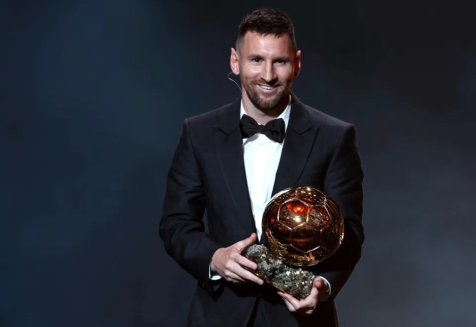 Argentine international Lionel Messi wins the Ballon d'Or 2023 during the Ballon d'Or 2023 ceremony at the Theatre du Chatelet in Paris, France, Oct 30, 2023.  