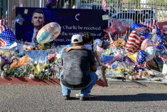 A makeshift memorial for Charlie Kirk in Phoenix, Arizona. The viral videos of his assassination highlight the failures of platforms to protect their users.