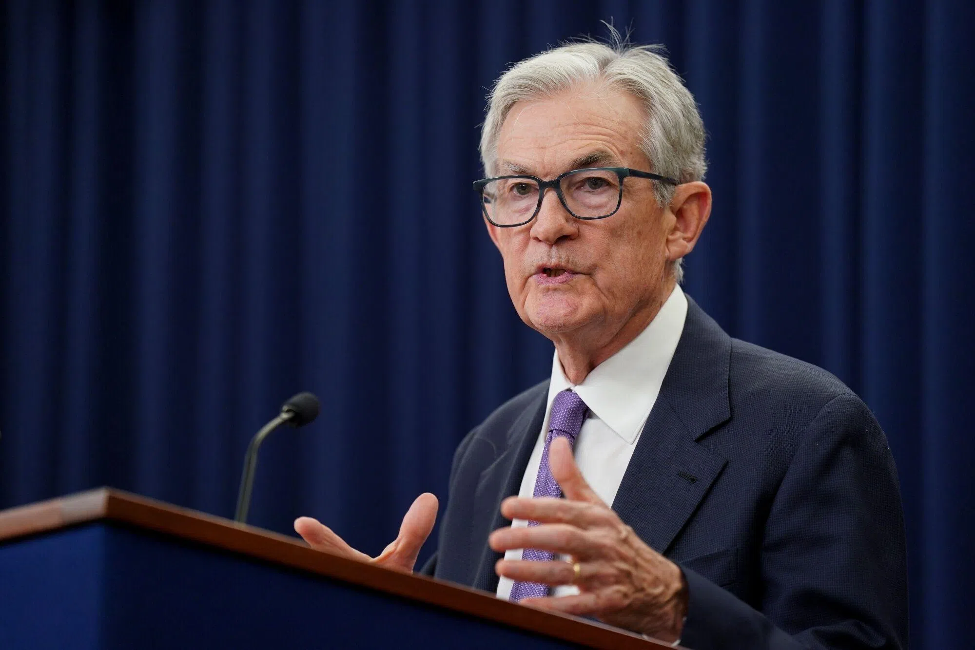 The Fed chair has also said that the lack of economic data during the ongoing government shutdown may cause policymakers to proceed more cautiously.