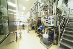 A biotechnologist overseeing the fermentation process, which is key in vaccine manufacturing, at GlaxoSmithKline (GSK) Biologicals’ manufacturing facility in Tuas. 