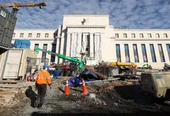 Construction on the Marriner S Eccles Federal Reserve Board Building (above) and the adjacent Federal Reserve East Building involves adding new office space, removing asbestos and lead, and replacing antiquated mechanical systems.