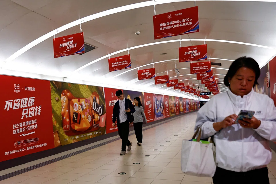Alibaba's advertisements promoting Singles Day. This year’s event is more closely watched than ever as a gauge of consumer confidence, as China flirts with deflation.