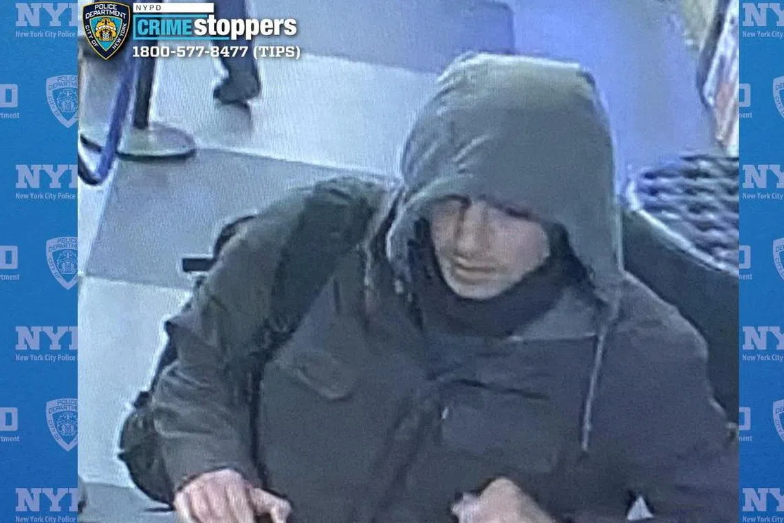 A New York City Police Department (NYPD) handout image of an individual wanted for questioning in connection with the killing of UnitedHeatlhcare CEO Brian Thompson.