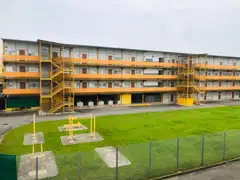 Tuas View Dormitory (above) is one of TS Group's seven purpose-built dormitory projects. 
