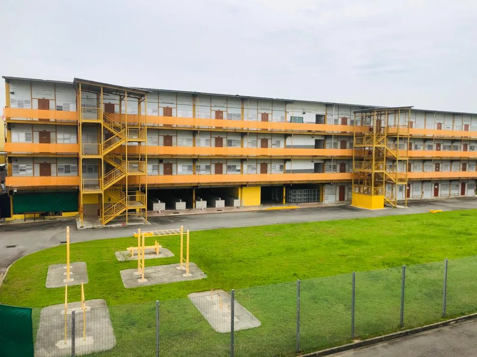 Tuas View Dormitory (above) is one of TS Group's seven purpose-built dormitory projects. 