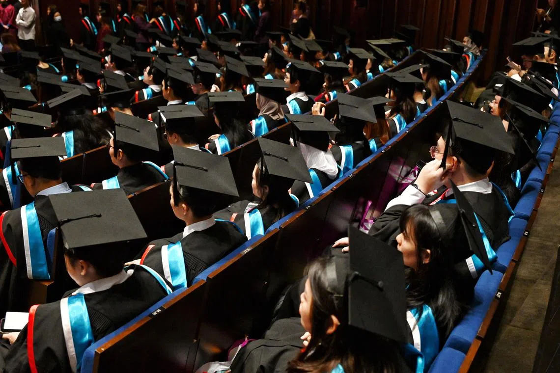 As hiring gets tighter, the number of graduates from popular business and administration courses at Singapore's universities has climbed for most of the past decade.