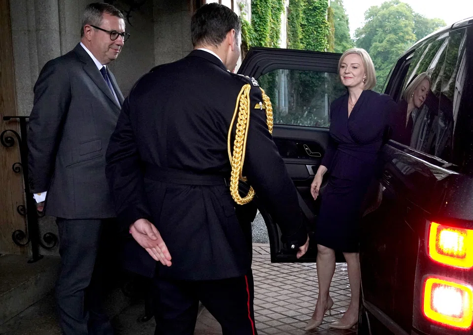 New Conservative Party leader and Britain's new Prime Minister Liz Truss arrives at Balmoral Castle in Ballater, Scotland, on September 6, 2022.