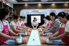 Women at an antenatal course in Yichun, China, Aug 21, 2024. China is rapidly running out of mothers. The number of women of reproductive age, defined by the United Nations as 15-to-49, is set to drop by more than two-thirds to under 100 million by the end of the century.