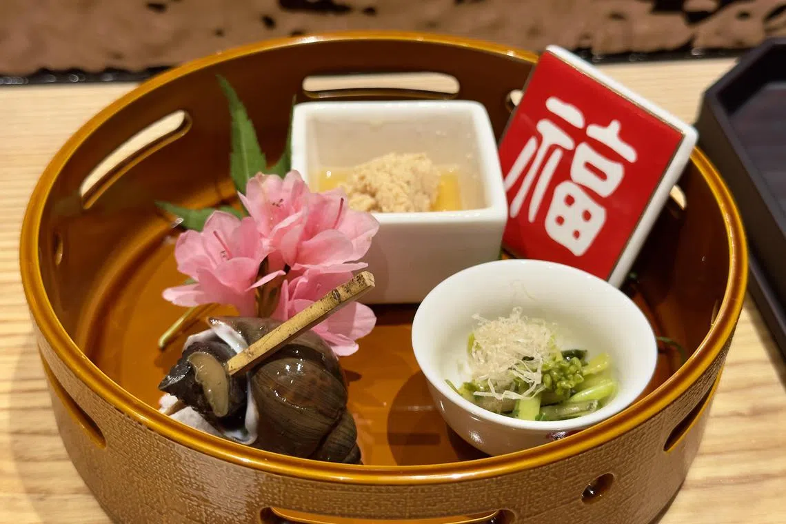 A cold appetiser at Tempura Ensei.