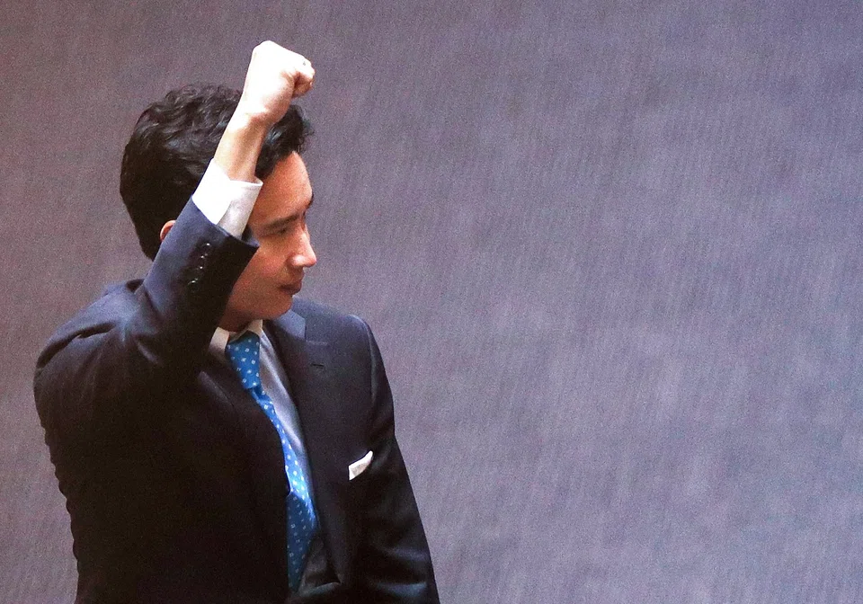 “I would like to say goodbye until we meet again,” Pita Limjaroenrat tells the parliament chamber, raising his fist as he leaves the assembly floor to the cheers of fellow lawmakers. 