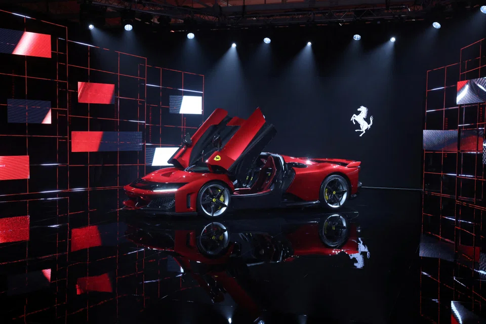 The hybrid butterfly-door F80 is a highlight in Ferrari’s model roll-out strategy aimed at keeping its wealthy customers engaged, as it prepares to launch its first and so far highly secretive purely electric car at the end of next year.