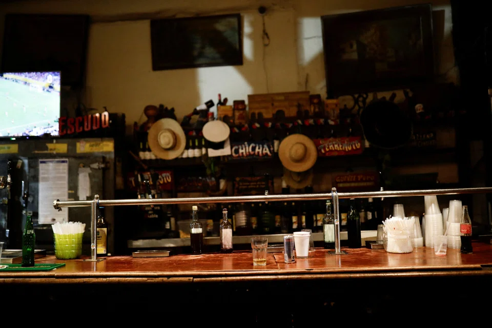 An empty bar in Santiago, Chile. The Chilean economy, once the wonder of Latin America, has barely been growing in recent years, and the investment boom of the 1990s and 2000s is long past.