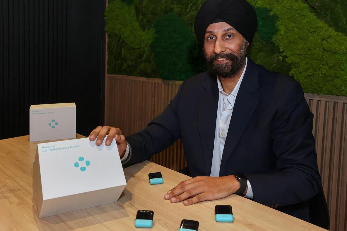 Gurpreet Singh, a former researcher at A*Star, founded Respiree in 2019 to address "alarm fatigue" in hospitals.