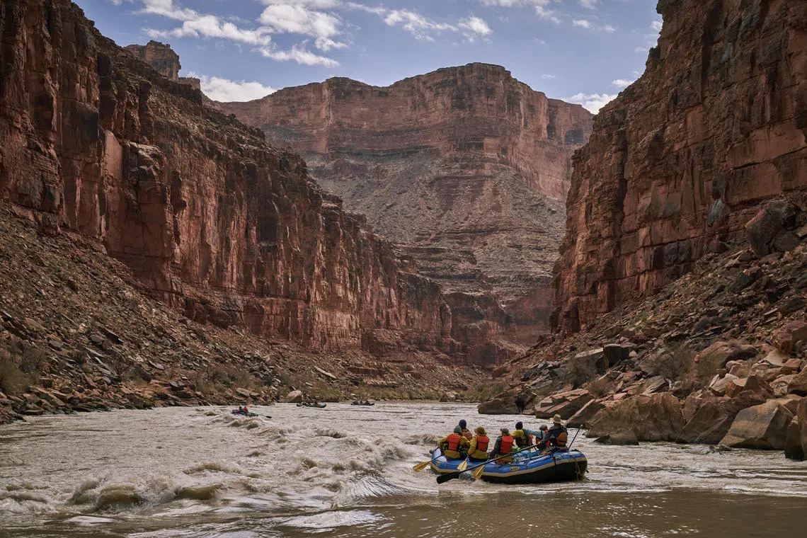 A rafting trip on the Colorado River in the Grand Canyon, March 2023. Geologic processes might be slow, but they’re constantly at work.