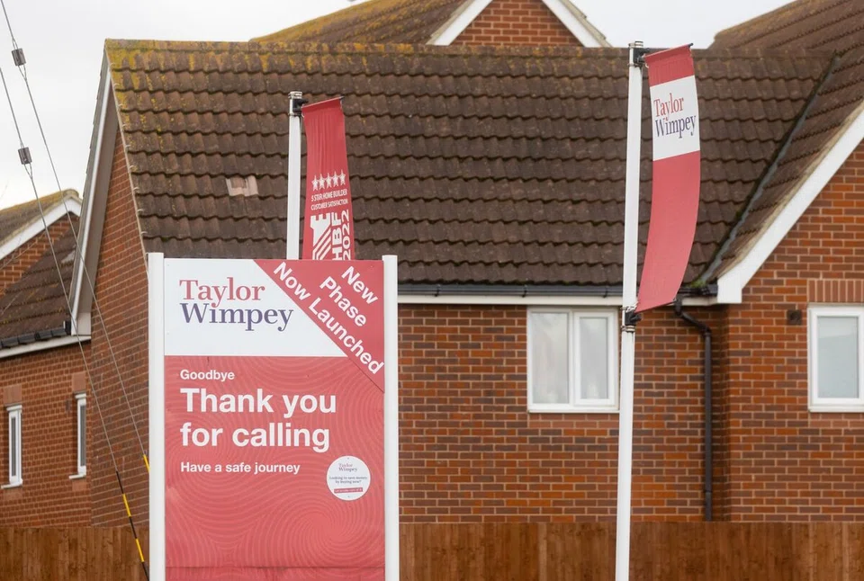 Taylor Wimpey’s average UK selling price rises 6.7 per cent to £320,000 (S$546,873) in the first six months of the year compared with the same period in 2022.