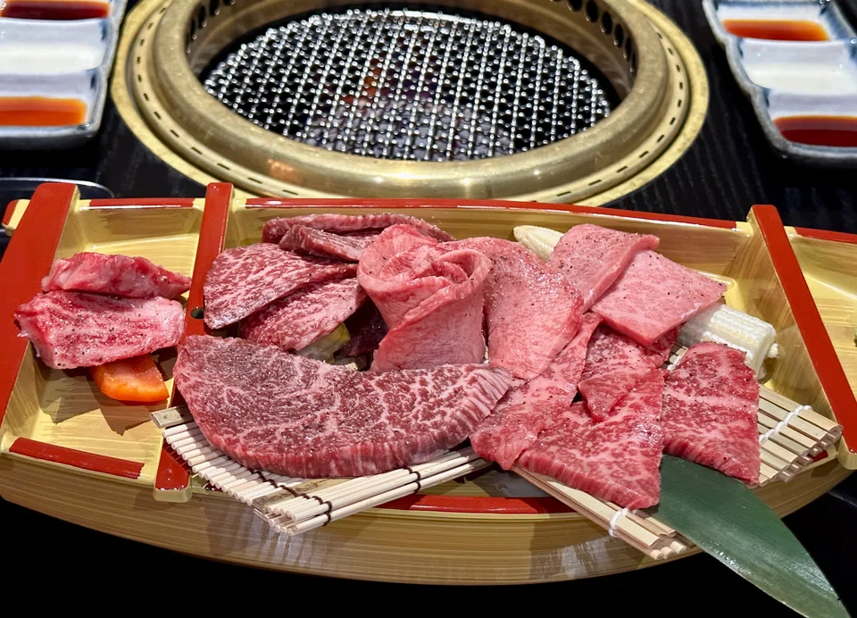 The Wahousen platter features a mixed bag of wagyu cuts.