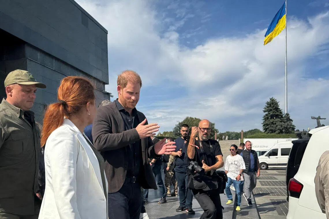 Prince Harry at Kyiv's National Museum of the History of Ukraine in the Second World War. 