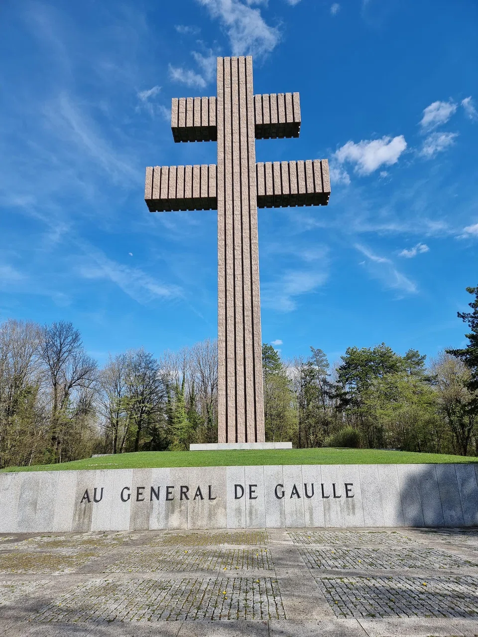 A memorial to Charles de Gaulle, who hailed from Champagne.