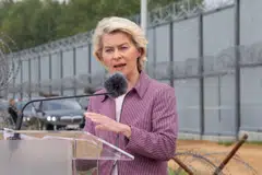 European Commission President Ursula von der Leyen has been touring eastern European Union member states to discuss progress on building up military infrastructure to confront Russian aggression.