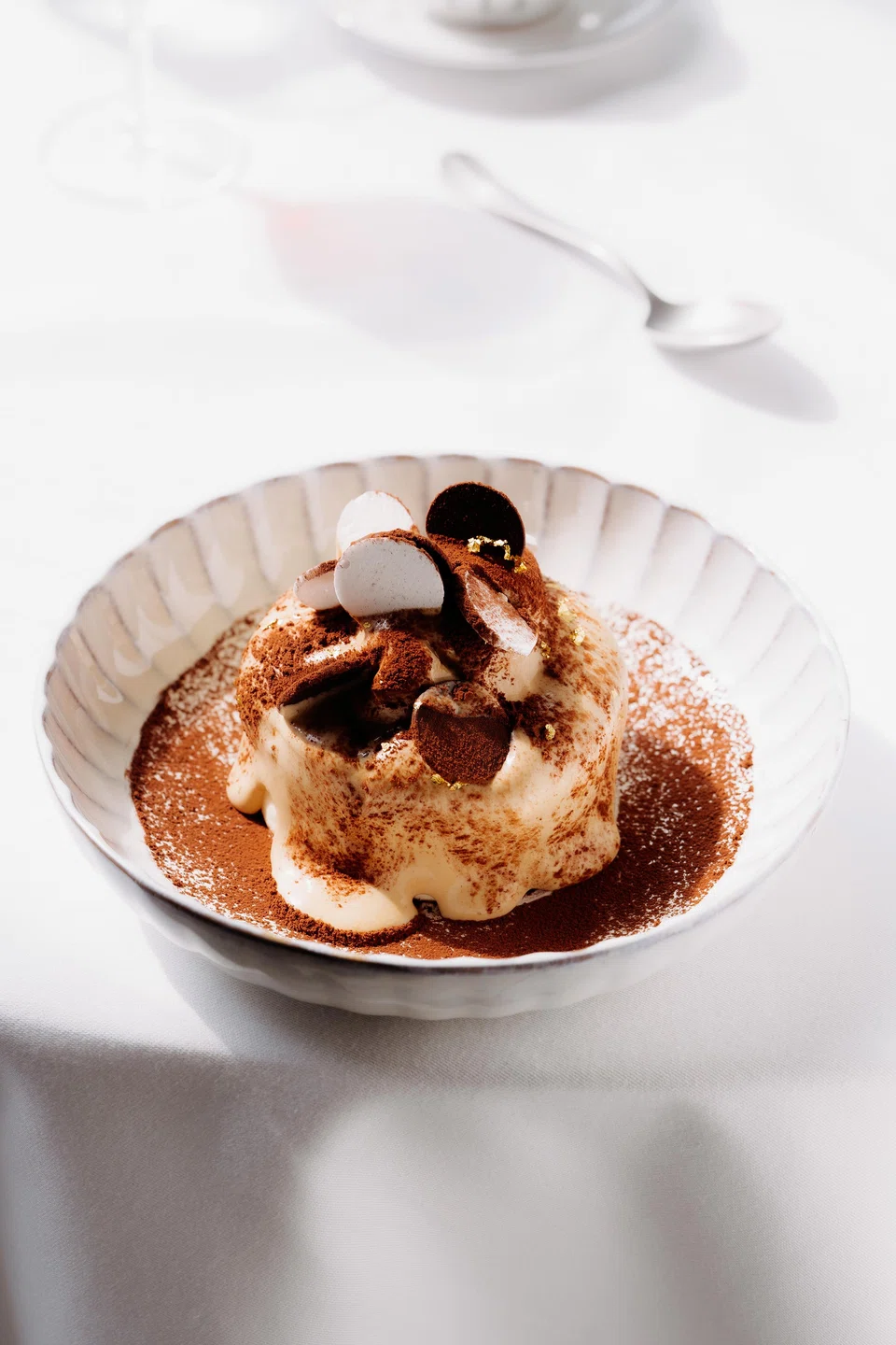 The collapsed tiramisu is a satisfying layer of soft sponge and whipped coffee mousse.