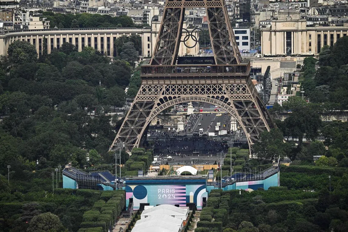 Paris readies up for the upcoming Olympics Games.