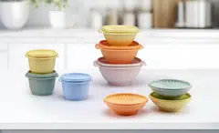 Tupperware is making a comeback, starting with new products in pastel colours. 