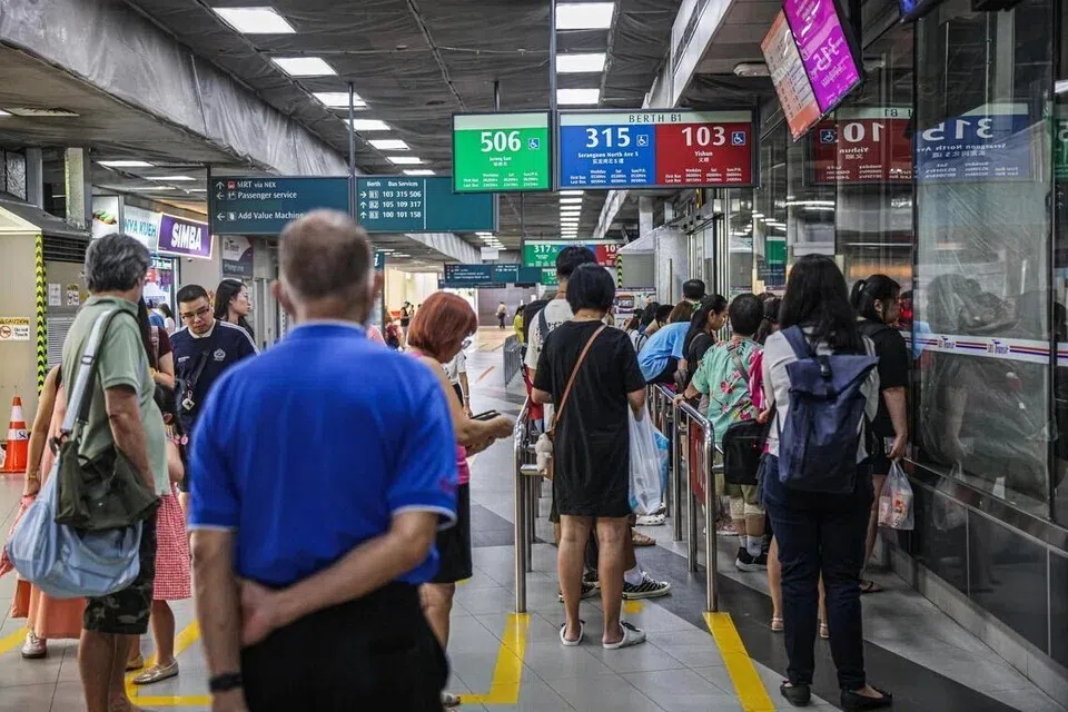Commuters at the Serangoon Bus Interchange on Dec 23. Incumbent operator SBS Transit, Tower Transit and SMRT plan to bid for the Serangoon-Eunos package.
