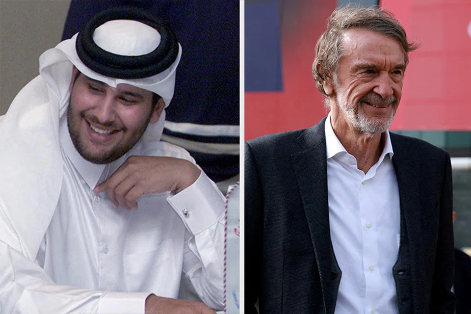 Qatari banker Sheikh Jassim Bin Hamad Al Thani (left) and British billionaire Jim Ratcliffe (right) have summitted second bids for Manchester United.