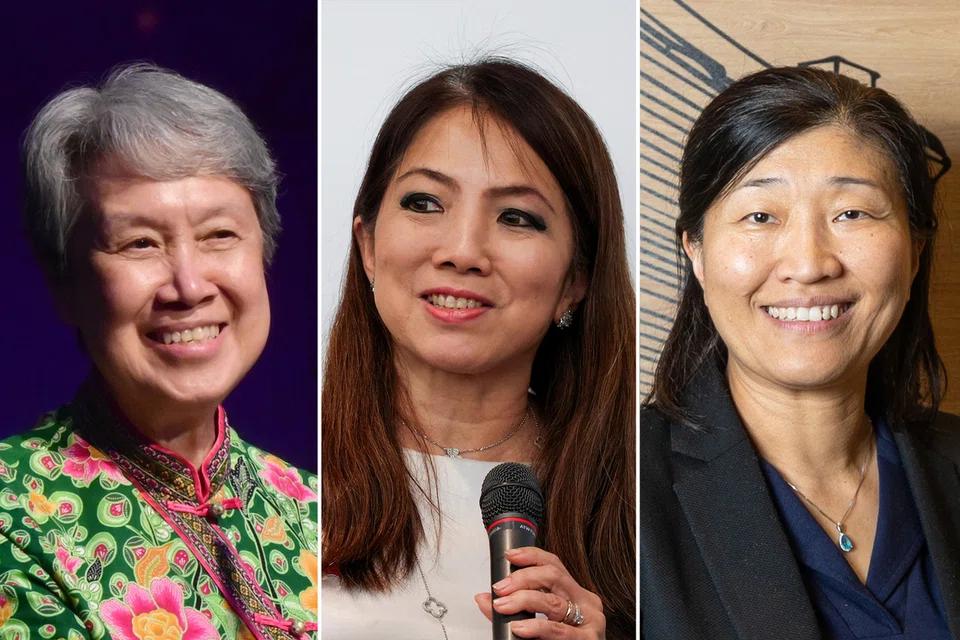 From left: Ho Ching, chair of Temasek Trust; Tan Su Shan, group CEO of DBS; and Jenny Lee, senior managing partner of Granite Asia.