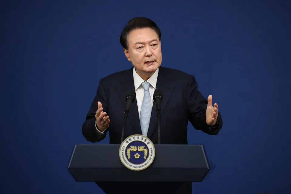 South Korean President Yoon Suk-yeol did not cite any specific threat from the nuclear-armed North, instead focusing on his domestic political opponents.