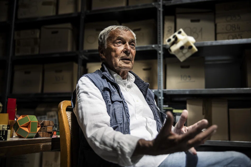 Erno Rubik, the inventor of the Rubik's Cube.