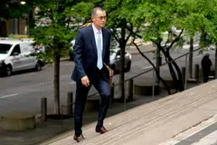 Zhao Changpeng arriving at federal court in Seattle, Washington, on Tuesday. The sentence he received was far below the three years requested by prosecutors, who had sought to make an example out of the Binance founder to a heavily scrutinised industry rebounding from a slew of high-profile scandals.