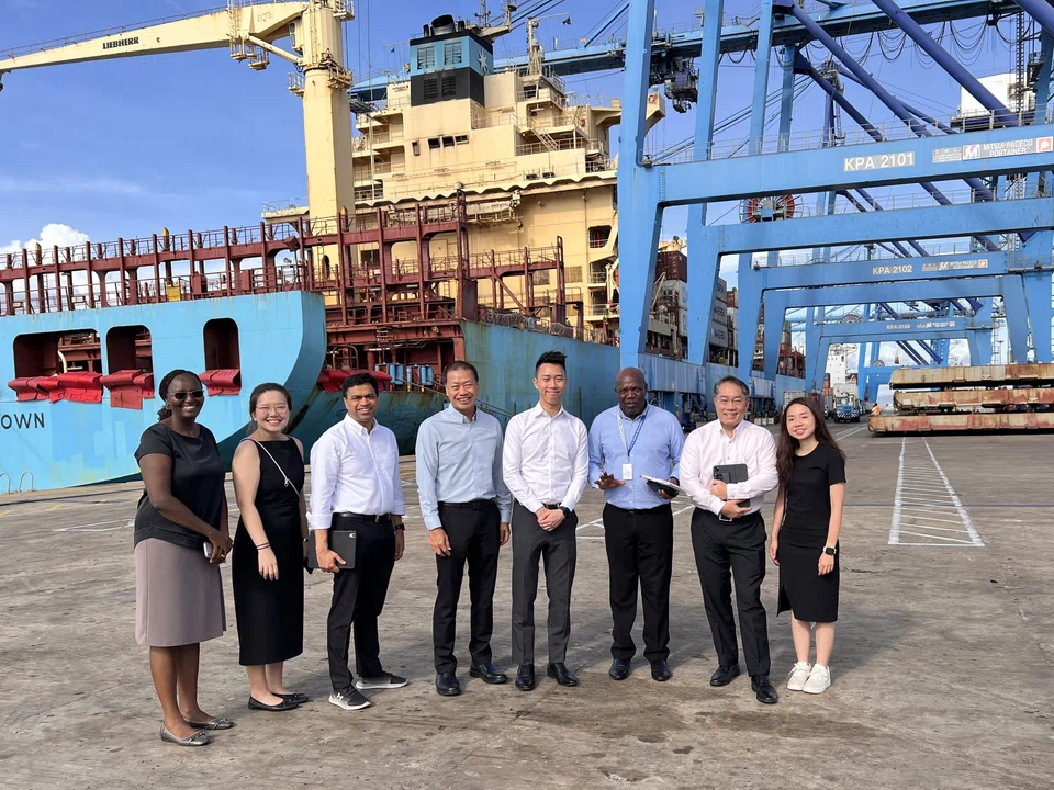Africa's manufacturing drive presents opportunities in the sector, as well as in logistics and energy. In March, Enterprise Singapore deputy managing director Tan Soon Kim (second from right) and his delegation visited Kenya's port of Mombasa.