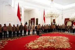 Prabowo's (centre) Cabinet expansion has raised concerns about increasing sectoral interests among top government officials.