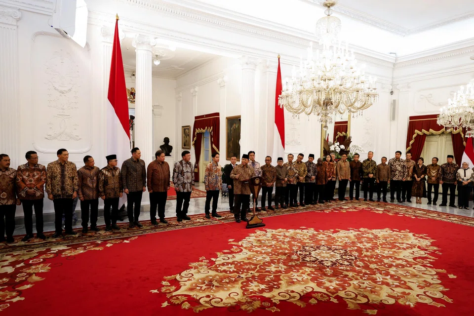 Prabowo's (centre) Cabinet expansion has raised concerns about increasing sectoral interests among top government officials.