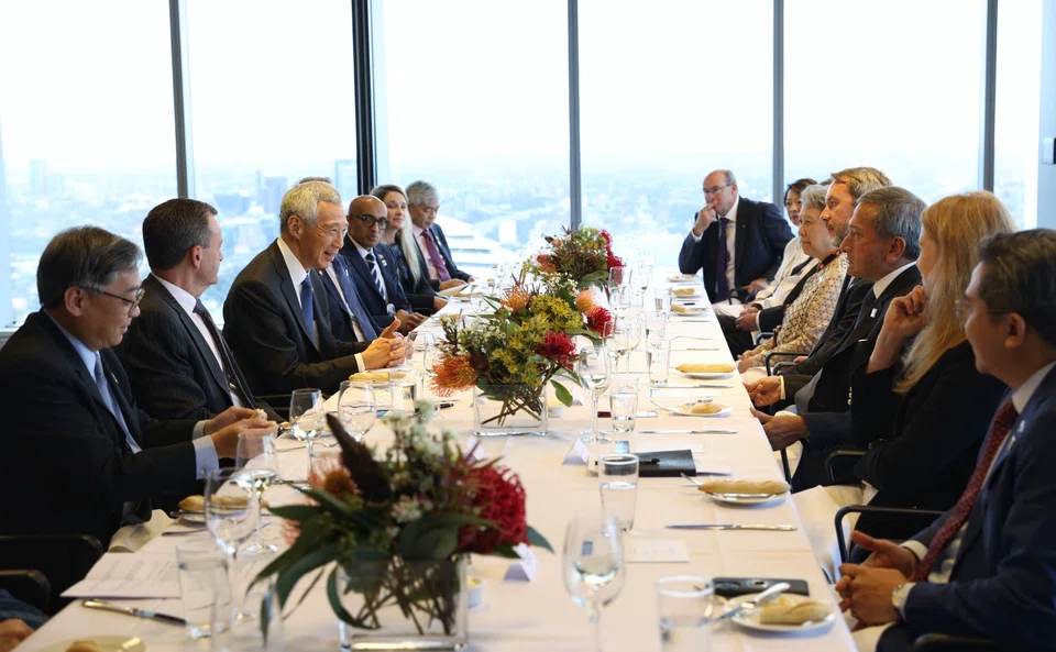 Prime Minister Lee Hsien Loong met senior business leaders from Australia at a luncheon organised by the Asia Society Australia in Sydney.