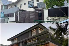 Kapa's pair of semi-detached houses in Westlake Avenue were rebuilt from a bungalow. Rather than produce a mirrored pair, the two homes were designed as a considered whole to look like part of an evolving streetscape. 