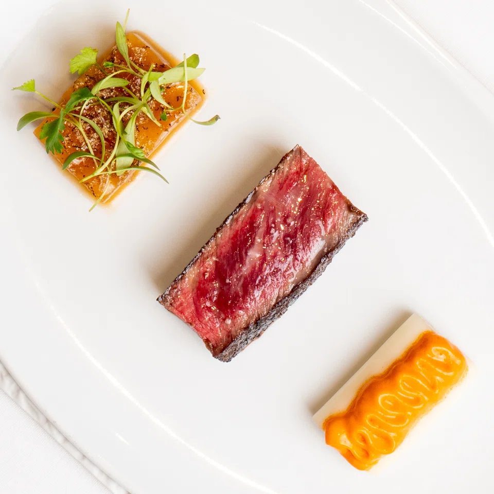 Choi's Jang Trio steak using Korean condiments.