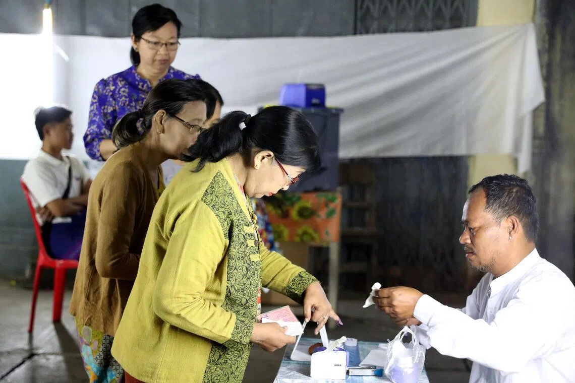 Voters in 60 townships will cast their ballots, including in the major cities of Yangon and Mandalay, amid a civil war triggered by a coup that brought the military to power.