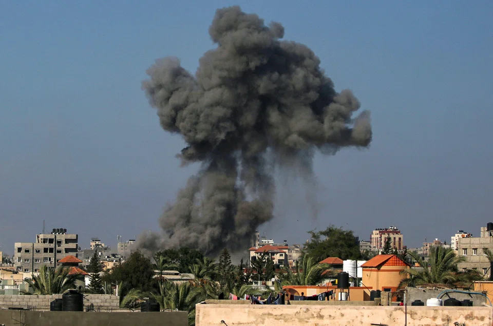Smoke billows following Israeli bombardment in Nuseirat in the central Gaza Strip on Aug 11, amid the ongoing conflict between Israel and the Palestinian political group Hamas. Geopolitical tensions are a major risk for investors.